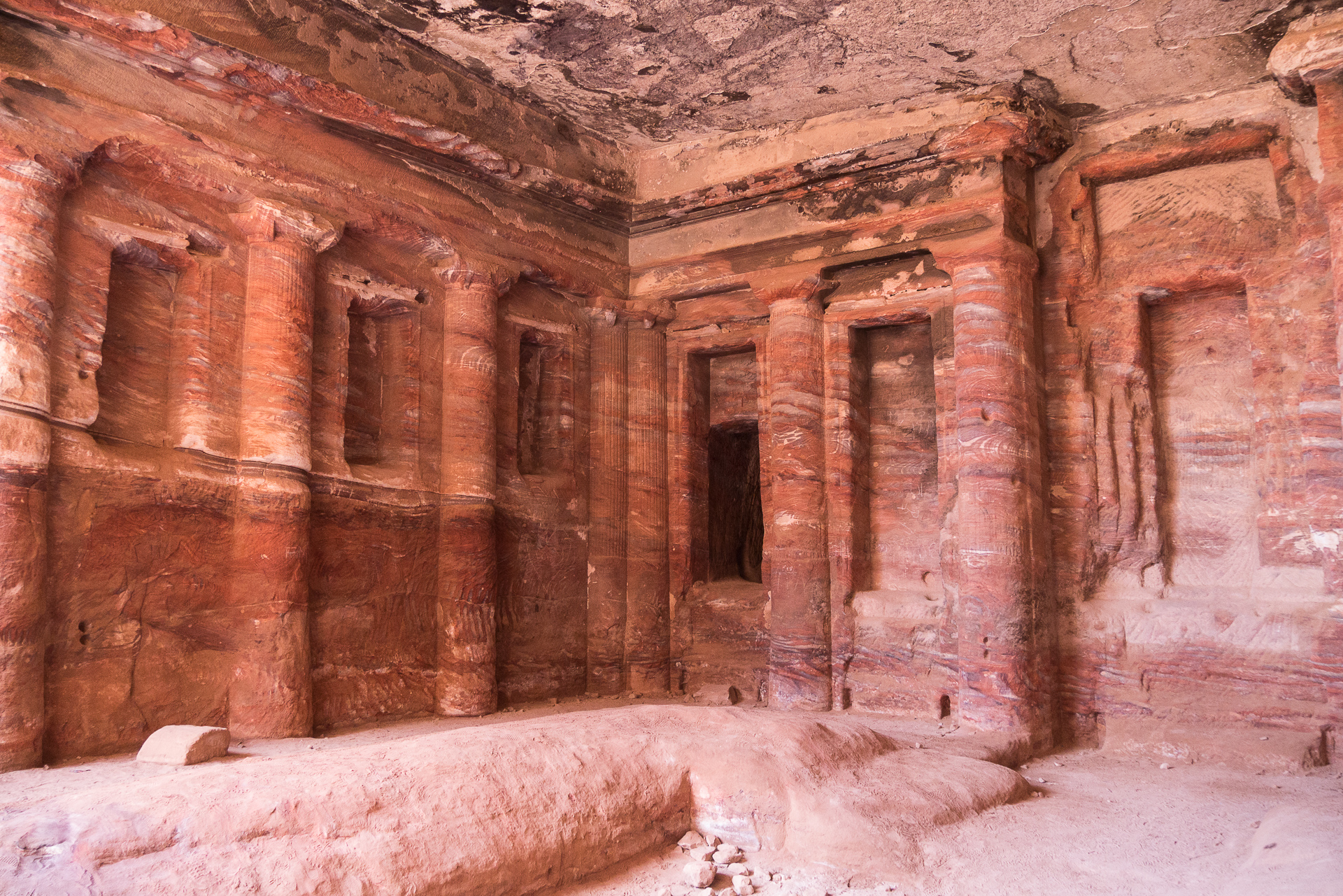 Intérieur d'un tombeau - Une semaine en Jordanie