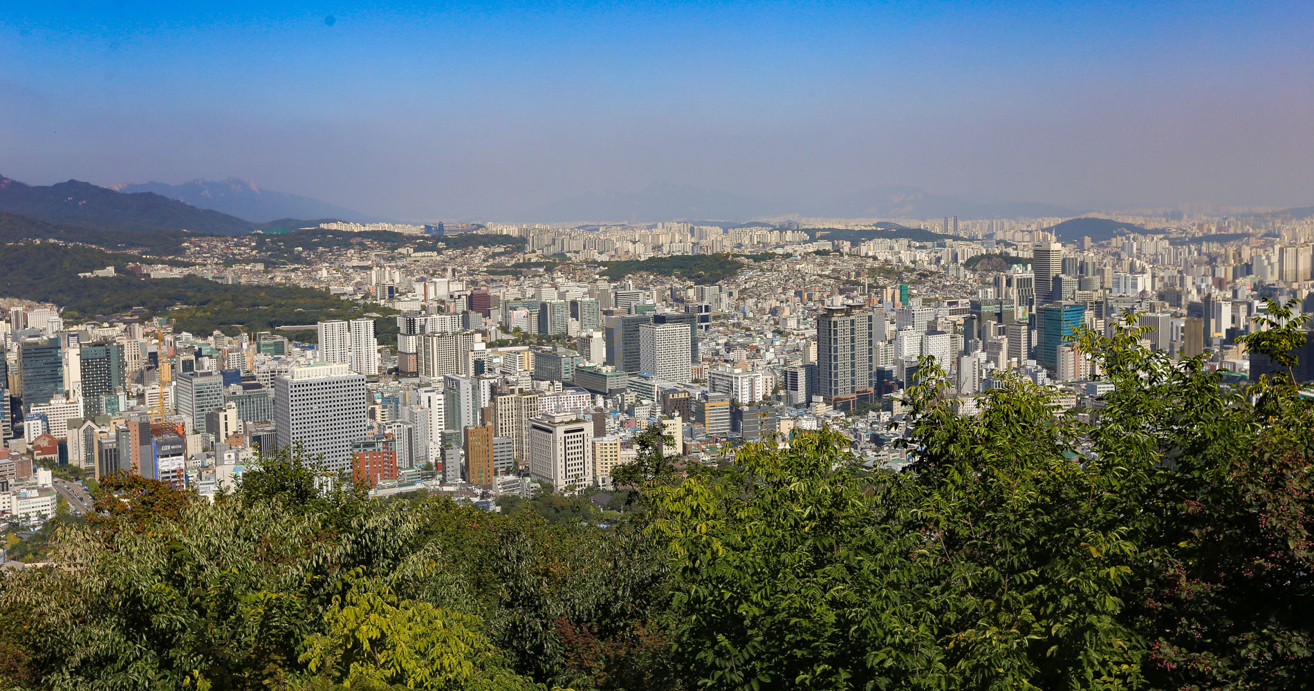 Vue depuis les terrasses de Namsan Tower