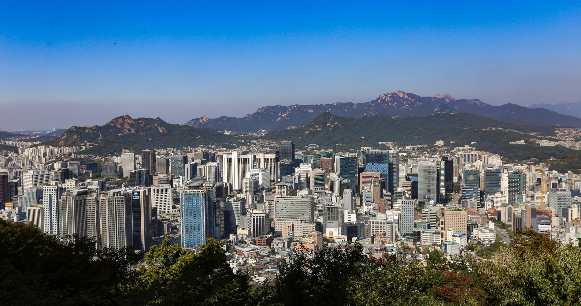 Vue depuis les terrasses de Namsan Tower