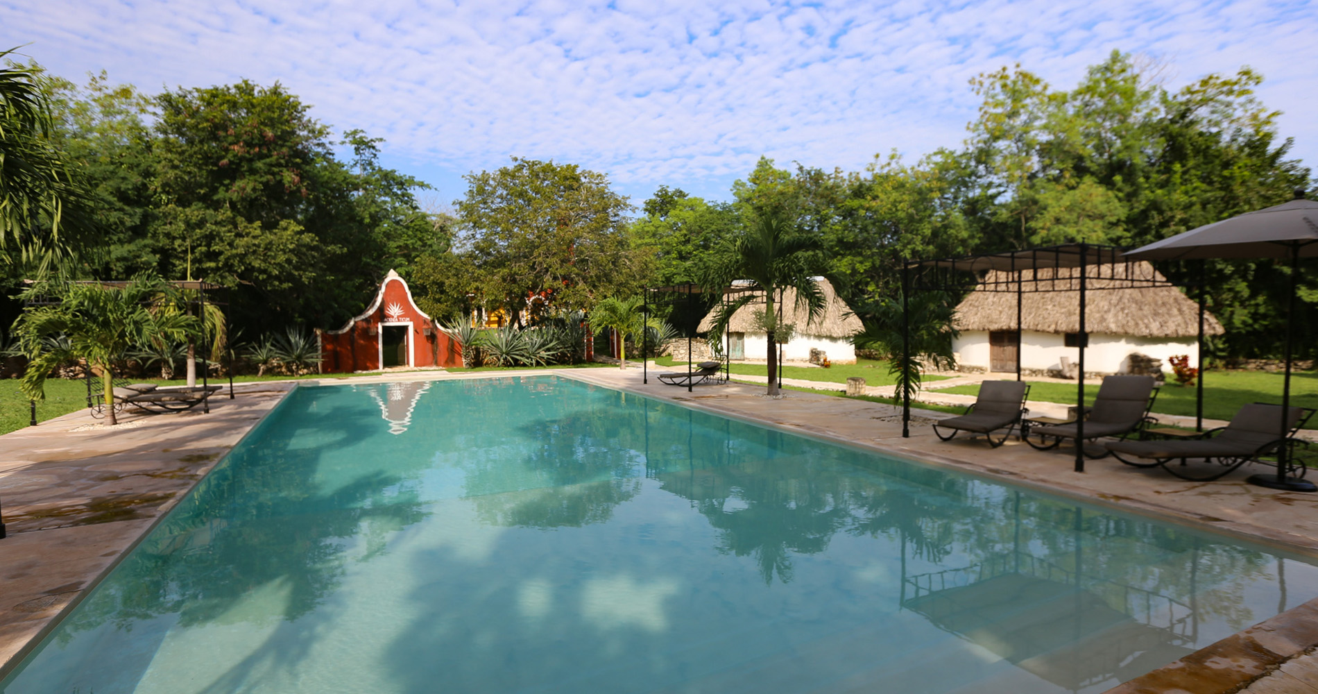 Une des trois piscines de l’hacienda