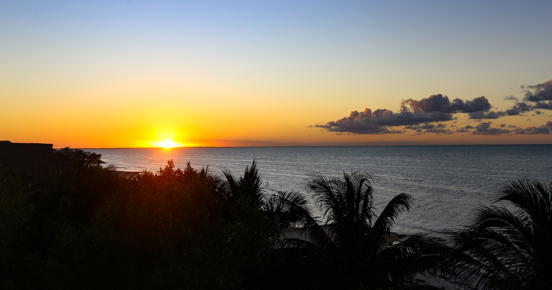 Coucher du soleil depuis le toit de l’hôtel